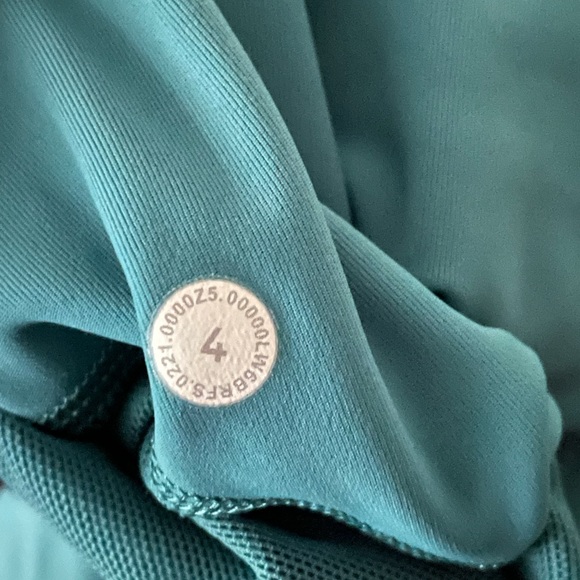 Lululemon Power Thru High Rise Crop 23" Teal Lagoon size 2 - Picture 6 of 6